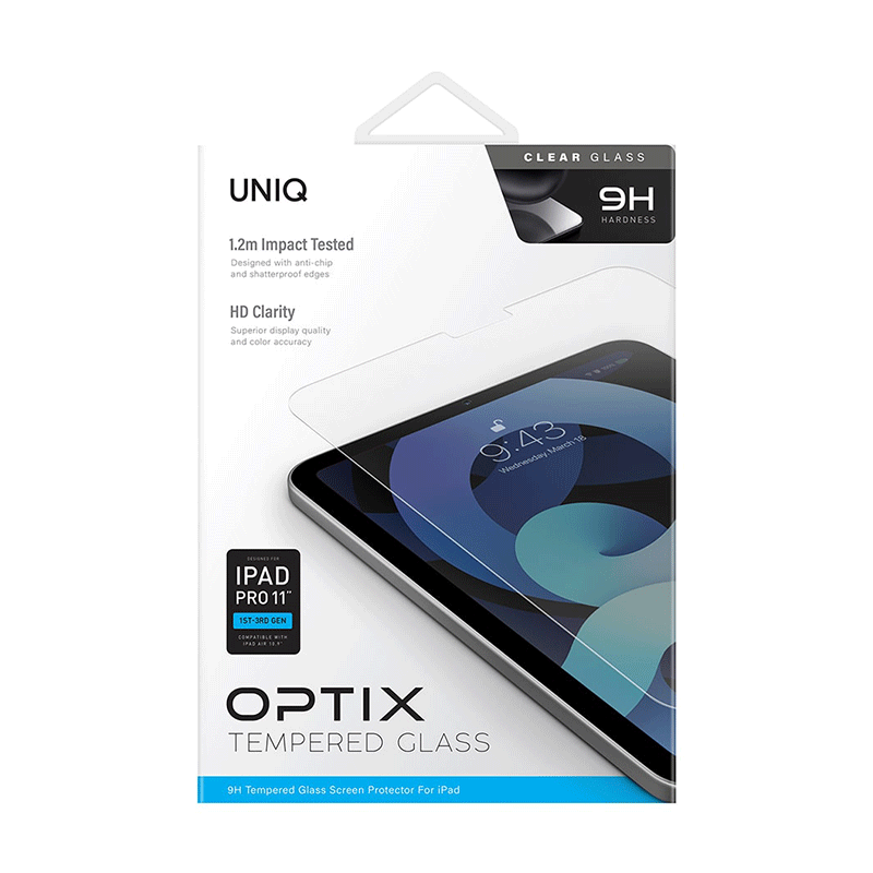 محافظ صفحه نمایش یونیک مدل شیشه ای مناسب برای آیپد پرو 11 (نسل 1 تا 3) و آیپد ایر 10.9