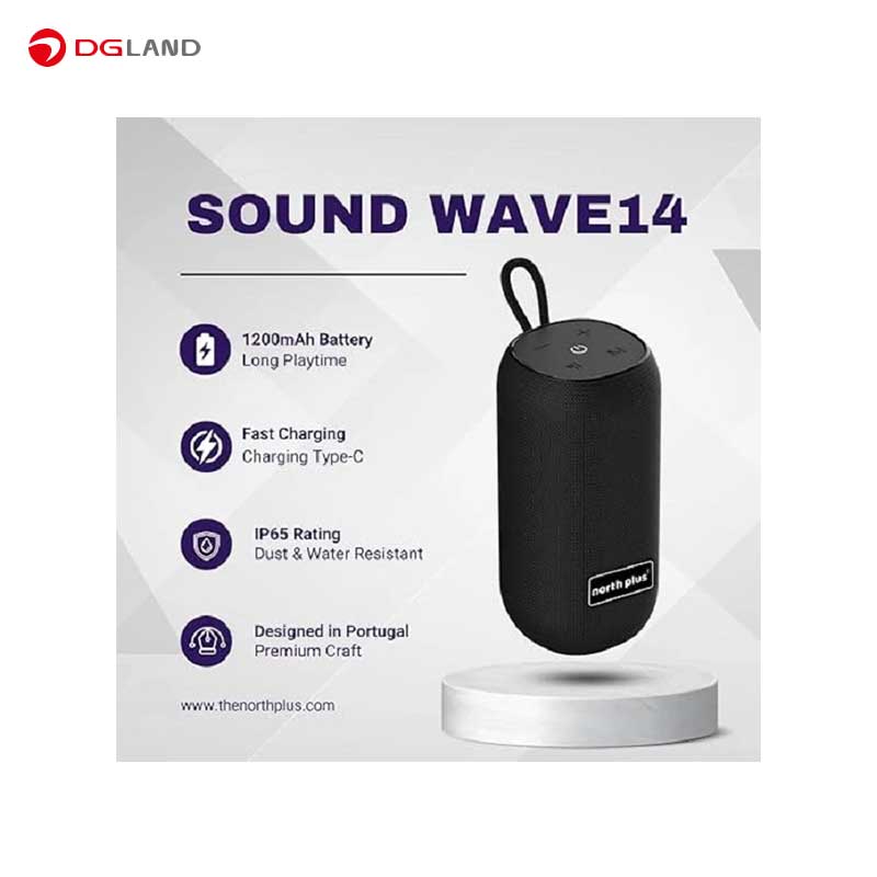 اسپیکر بلوتوثی قابل حمل نورث پلاس مدل SoundWave 14 اسپیکر بلوتوثی قابل حمل نورث پلاس مدل SoundWave 14
