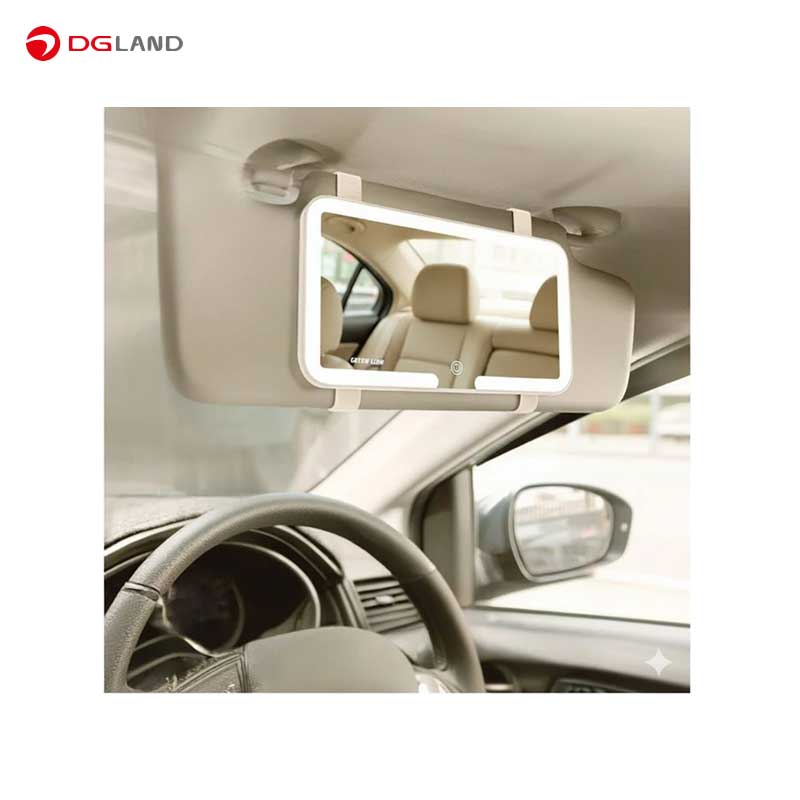 آینه چراغدار آرایشی خودرو گرین لاین مدل GMR-48 GNCARMKMIR آینه چراغدار آرایشی خودرو گرین لاین مدل GMR-48 GNCARMKMIR