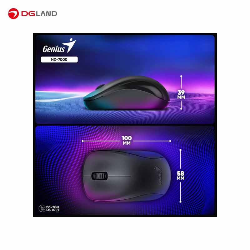 ماوس بی سیم جنیوس مدل NX-7000 ماوس بی سیم جنیوس مدل NX-7000