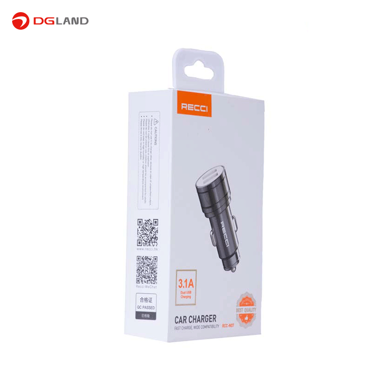 شارژر فندکی رسی مدل Recci-N07 شارژر فندکی رسی مدل Recci-N07