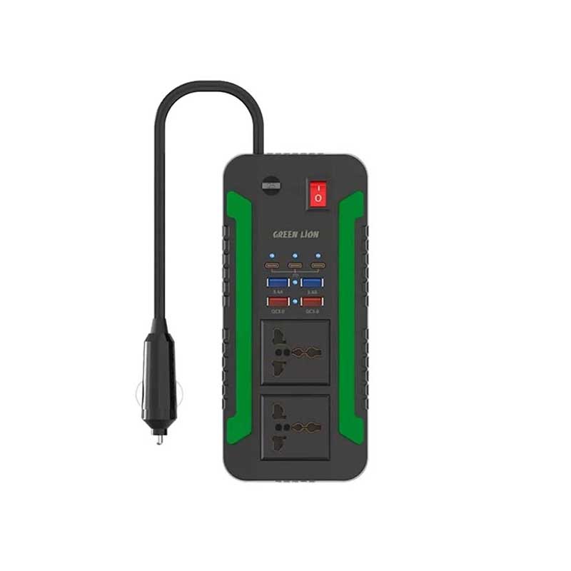 اینورتر وشارژر فندکی خودرو گرین لاین مدل spark GNSPI300WAT ظرفیت 300 وات