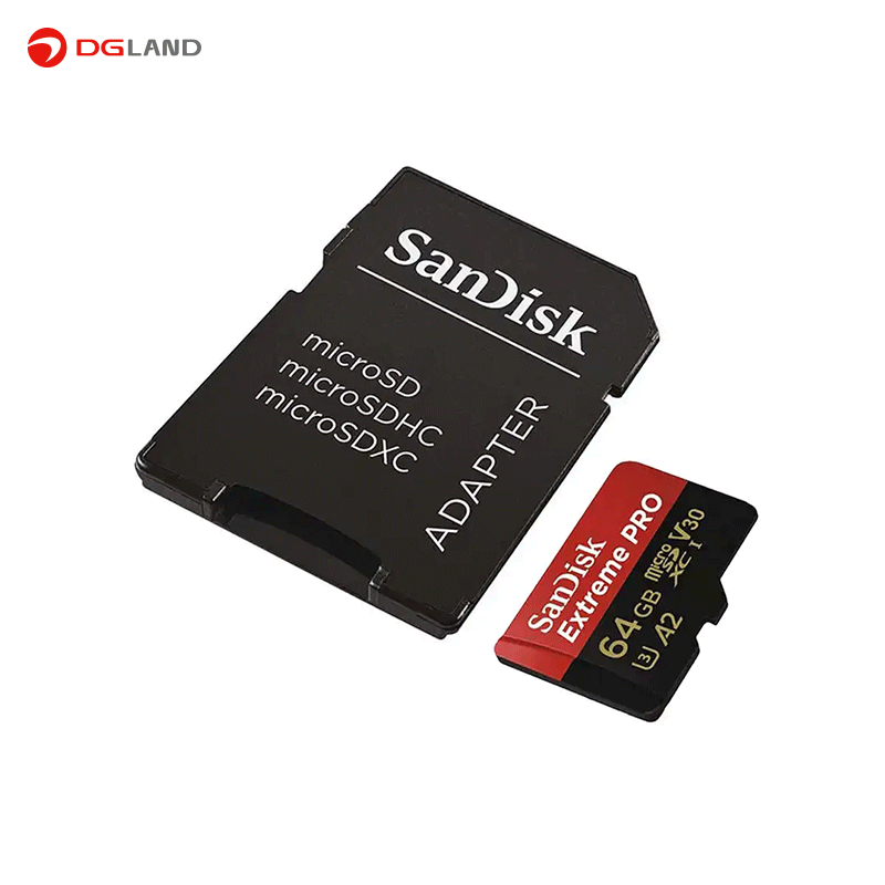 کارت حافظه سن دیسک مدل Extreme Pro SDSQXCY حافظه 64 گیگابایت همراه با آداپتور کارت حافظه سن دیسک مدل Extreme Pro SDSQXCY حافظه 64 گیگابایت همراه با آداپتور