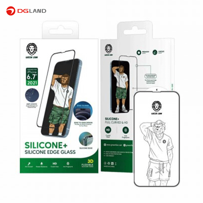 محافظ صفحه نمایش آیفون 13 و 13pro گرین مدل 3D Silicone HD محافظ صفحه نمایش آیفون 13 و 13pro گرین مدل 3D Silicone HD