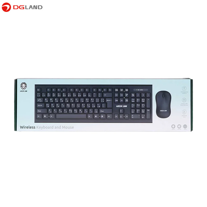 کیبورد و ماوس بی سیم گرین لاین مدل GNWS24GKEYMBK کیبورد و ماوس بی سیم گرین لاین مدل GNWS24GKEYMBK