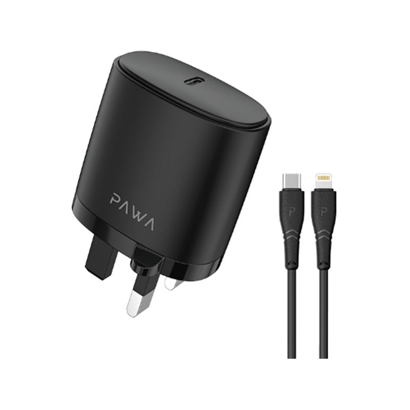 شارژر پاوا به همراه کابل تایپ سی به لایتنینگ شارژر پاوا به همراه کابل تایپ سی به لایتنینگ