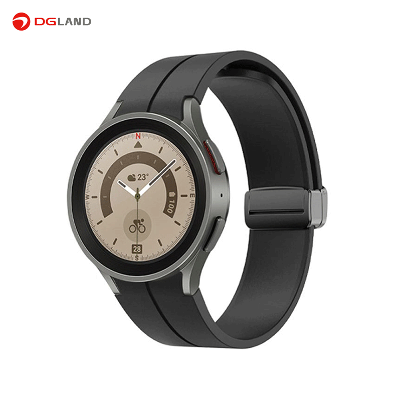 بند ساعت هوشمند سیلیکونی مدل Magnetic Buckle مناسب برای ساعت سامسونگ Galaxy Watch 5 Pro بند ساعت هوشمند سیلیکونی مدل Magnetic Buckle مناسب برای ساعت سامسونگ Galaxy Watch 5 Pro