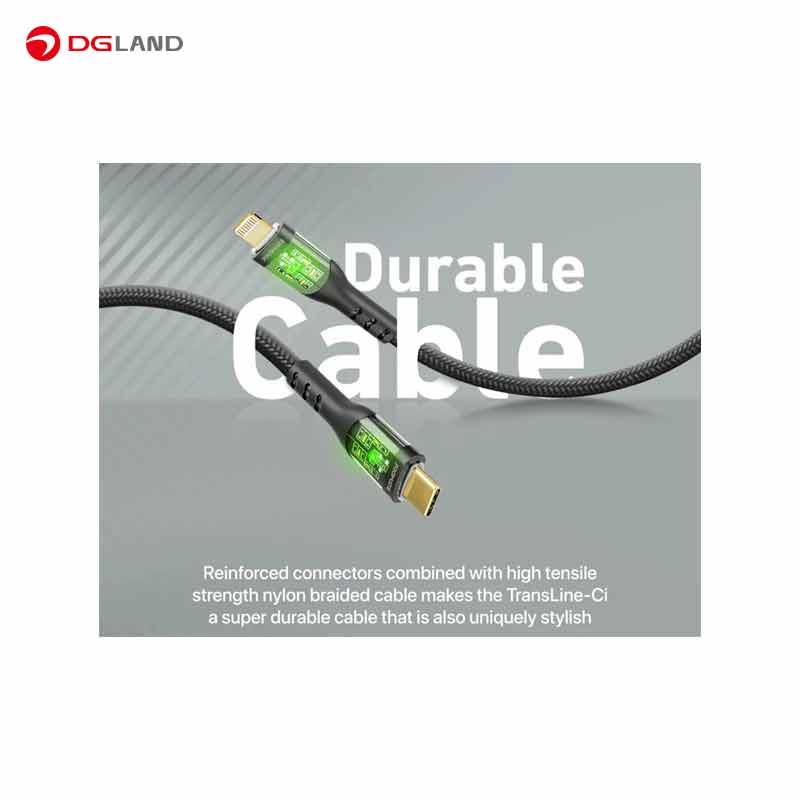 کابل تایپ سی به لایتنینگ پرومیت مدل TRANSLINE-CI طول 1.2 متر کابل تایپ سی به لایتنینگ پرومیت مدل TRANSLINE-CI طول 1.2 متر