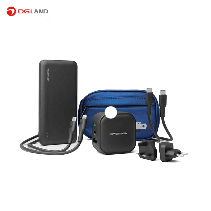 مجموعه شارژر مسافرتی پاورولوژی مدل Power Combo PPBCHA14-CB ظرفیت 10000 میلی آمپر ساعت مجموعه شارژر مسافرتی پاورولوژی مدل Power Combo PPBCHA14-CB ظرفیت 10000 میلی آمپر ساعت