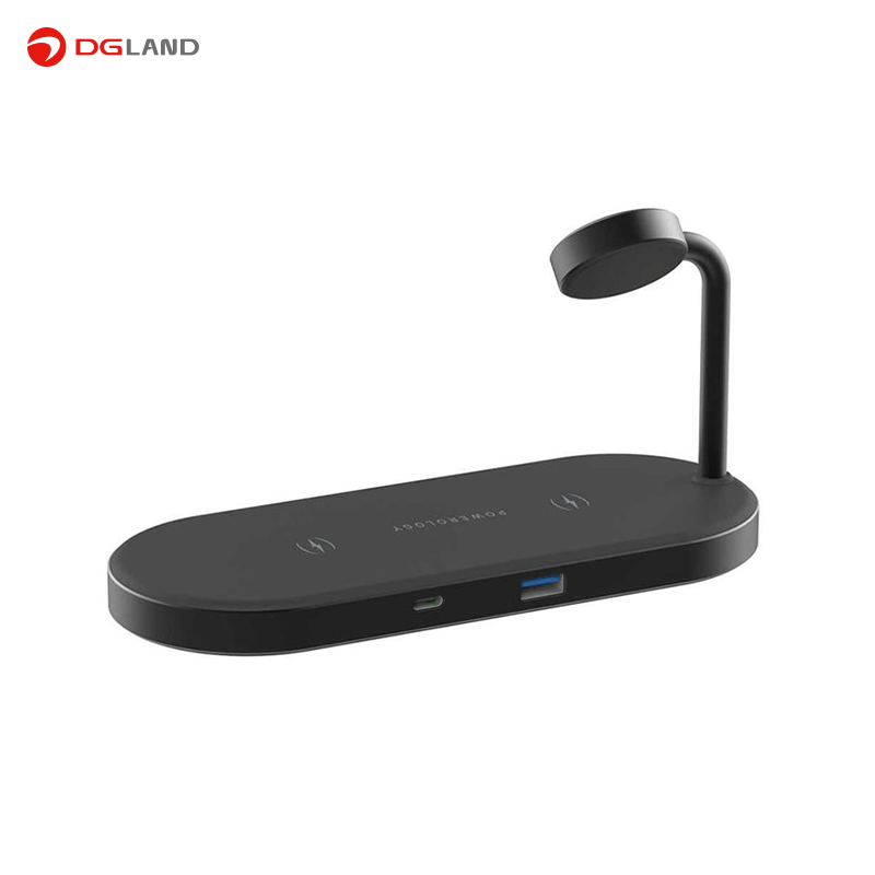 شارژر بی سیم چهار کاره پاورولوژی مدل P41MFCHBK شارژر بی سیم چهار کاره پاورولوژی مدل P41MFCHBK