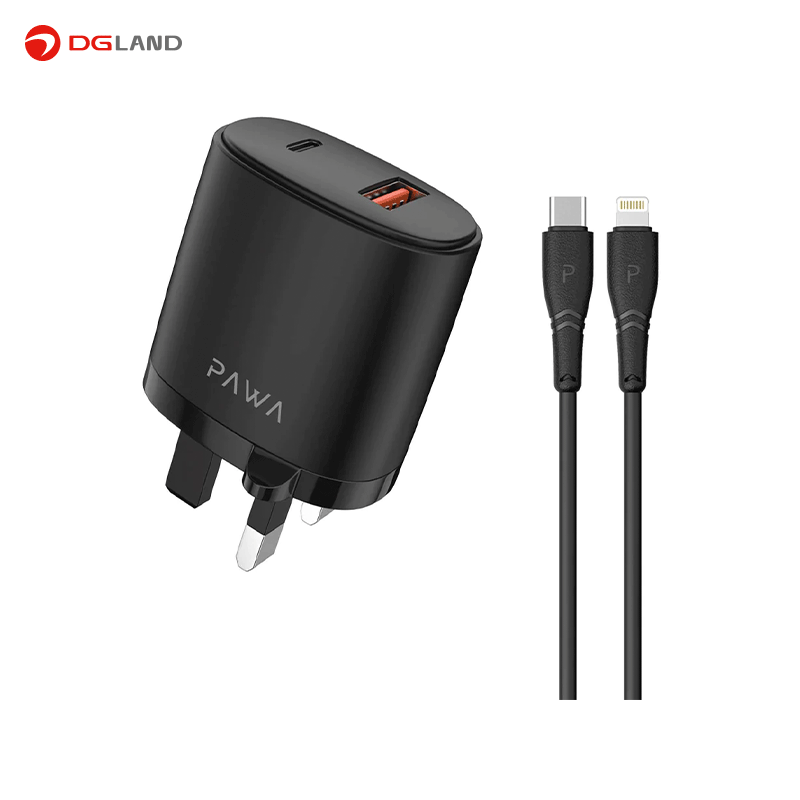 شارژر پاوا مدل PD + QC3.0 به همراه کابل لایتنینگ شارژر پاوا مدل PD + QC3.0 به همراه کابل لایتنینگ