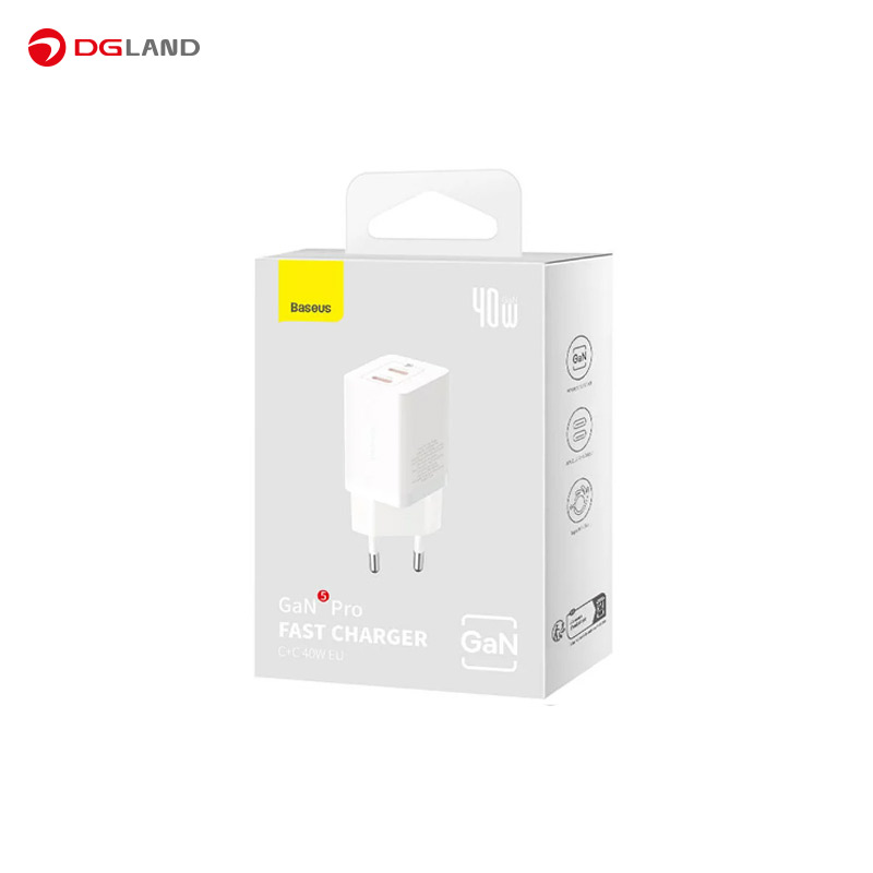 شارژر دیواری 40w باسئوس مدل CCGP180102 شارژر دیواری 40w باسئوس مدل CCGP180102