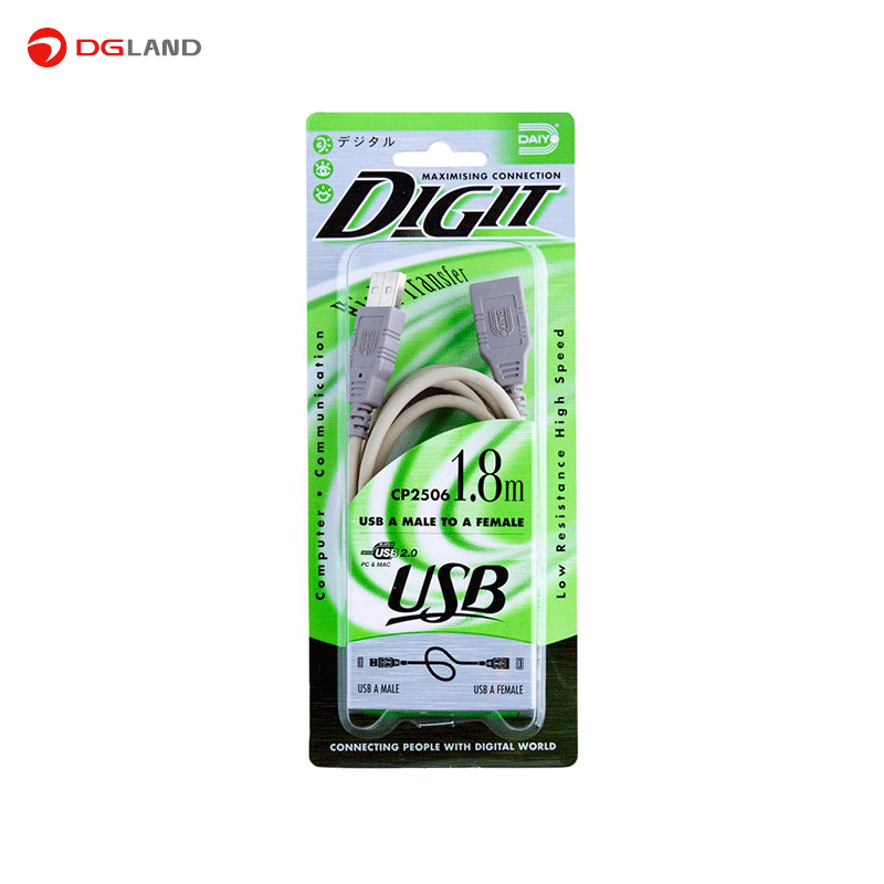 کابل افزایش طول USB2.0 دایو 1.8 متری مدل CP2506 کابل افزایش طول USB2.0 دایو 1.8 متری مدل CP2506