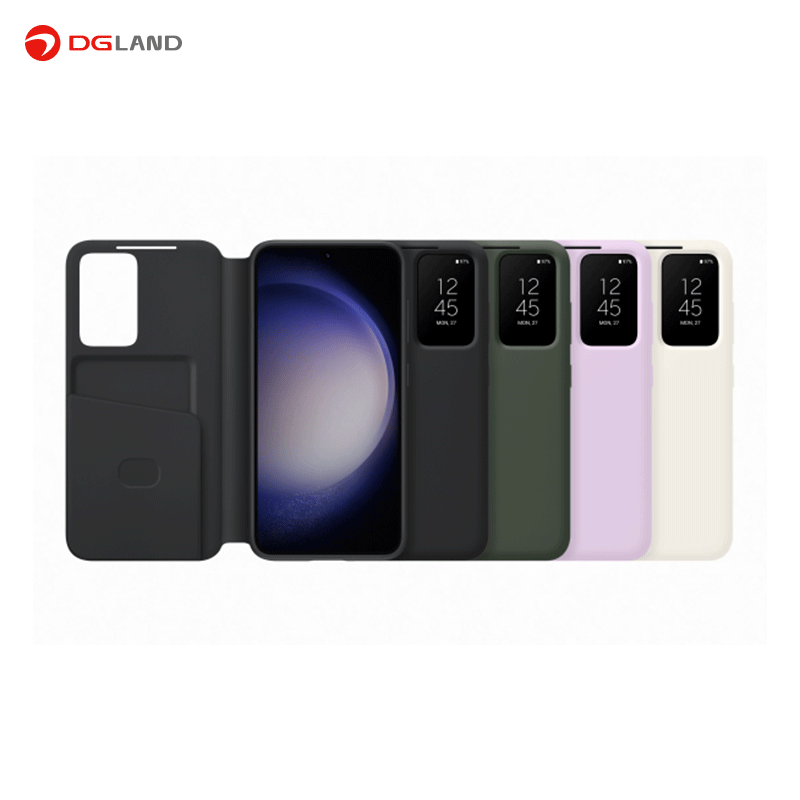 کاور محافظ لنز دار هوشمند سامسونگ مدل Smart View Wallet Case مناسب برای گوشی موبایل Galaxy S23 Plus کاور محافظ لنز دار هوشمند سامسونگ مدل Smart View Wallet Case مناسب برای گوشی موبایل Galaxy S23 Plus