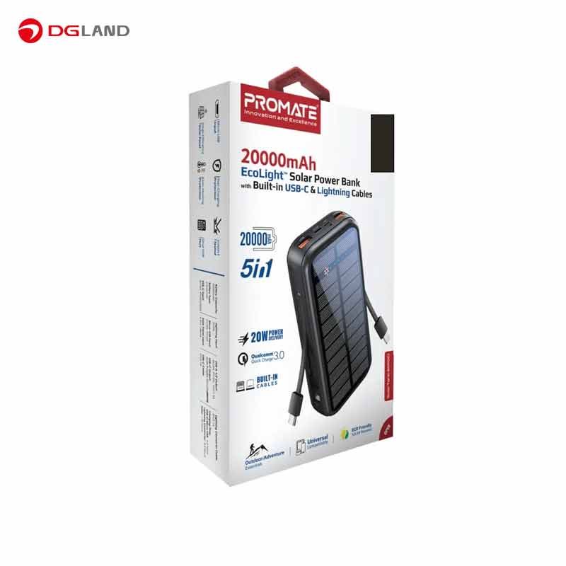 پاوربانک پرومیت مدل SolarTank-20PDCi ظرفیت 20000 میلی آمپر ساعت پاوربانک پرومیت مدل SolarTank-20PDCi ظرفیت 20000 میلی آمپر ساعت