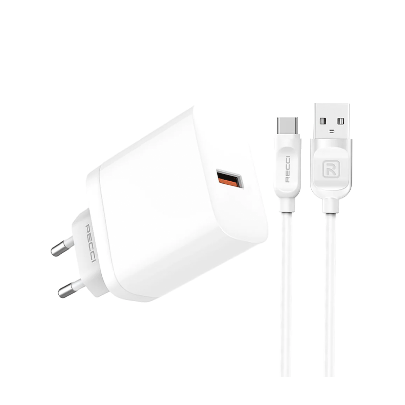 شارژر رسی مدل RC15C به همراه کابل تایپ سی شارژر رسی مدل RC15C به همراه کابل تایپ سی