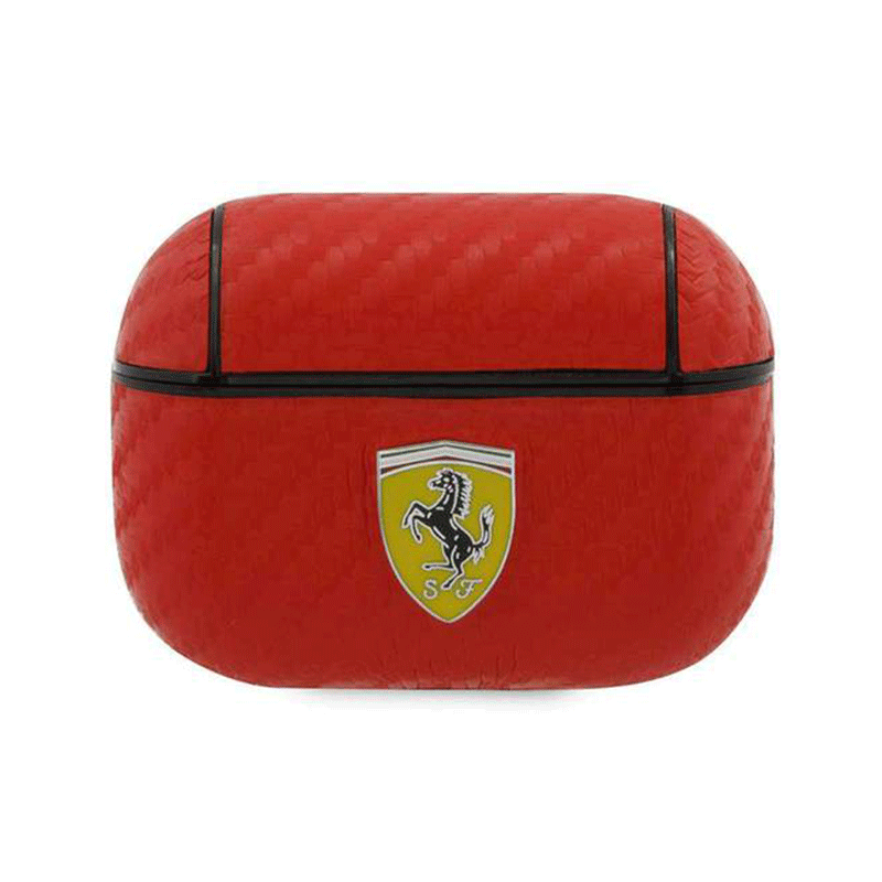 کاور Ferrari مدل Ferrari PC PU Carbon Yellow Shield Metal Logo Case مناسب برای ایرپاد pro