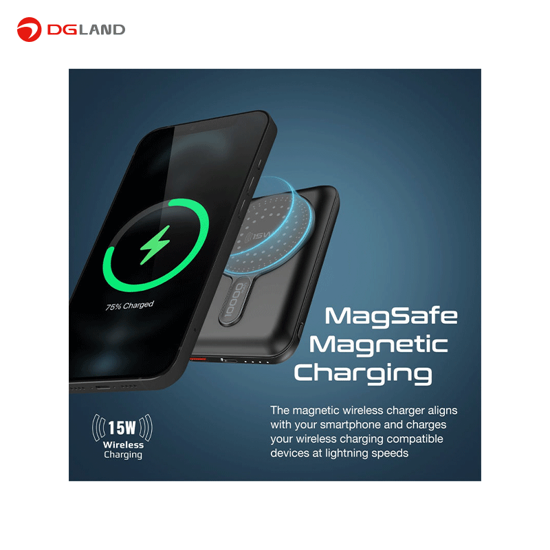 شارژر همراه پرومیت مدل PowerMag-10pro ظرفیت 10000 میلی آمپر ساعت شارژر همراه پرومیت مدل PowerMag-10pro ظرفیت 10000 میلی آمپر ساعت