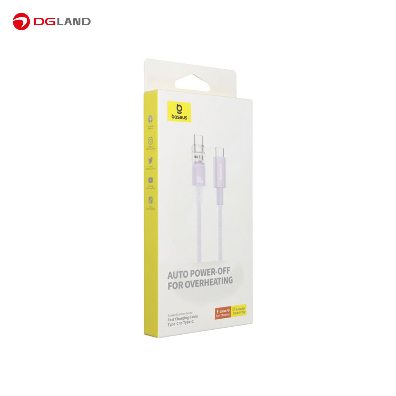 کابل تبدیل تایپ سی به تایپ سی باسئوس مدل P10319703511-00 به طول 1 متر کابل تبدیل تایپ سی به تایپ سی باسئوس مدل P10319703511-00 به طول 1 متر