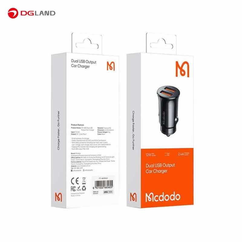 شارژر فندکی 12 وات مک دودو مدل CC-6602 شارژر فندکی 12 وات مک دودو مدل CC-6602