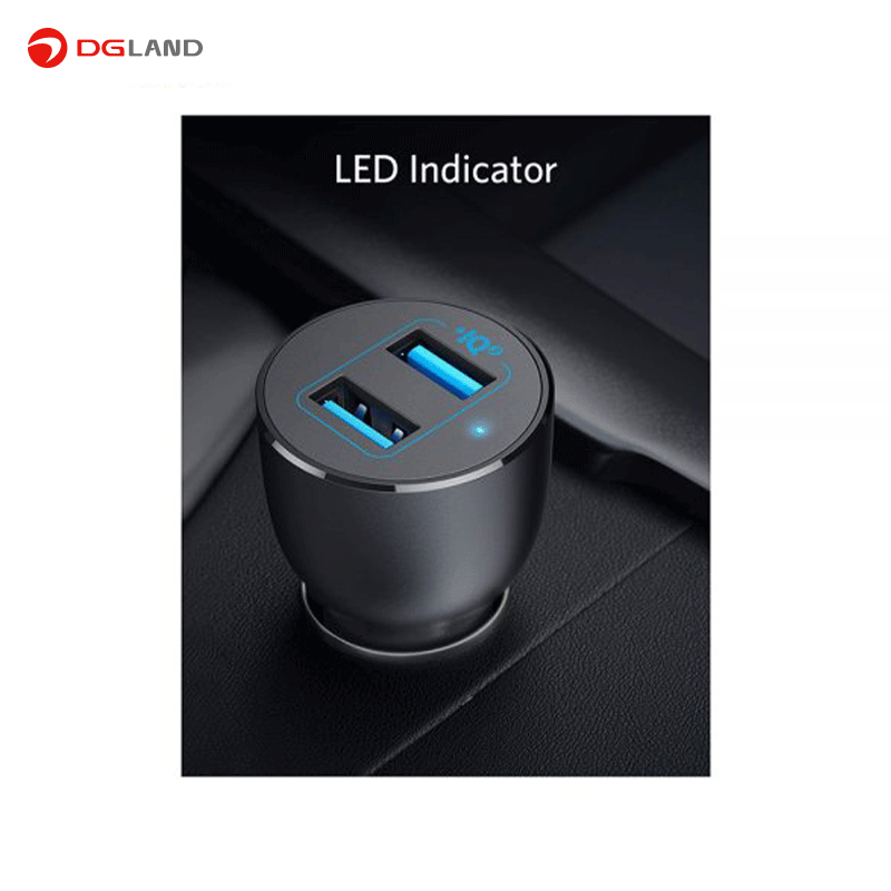 شارژر فندکی انکر مدل PowerDrive III 2-Port 36W alloy A2729 شارژر فندکی انکر مدل PowerDrive III 2-Port 36W alloy A2729