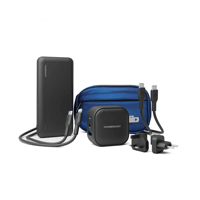 مجموعه شارژر مسافرتی پاورولوژی مدل Power Combo PPBCHA14-CB ظرفیت 10000 میلی آمپر ساعت مجموعه شارژر مسافرتی پاورولوژی مدل Power Combo PPBCHA14-CB ظرفیت 10000 میلی آمپر ساعت