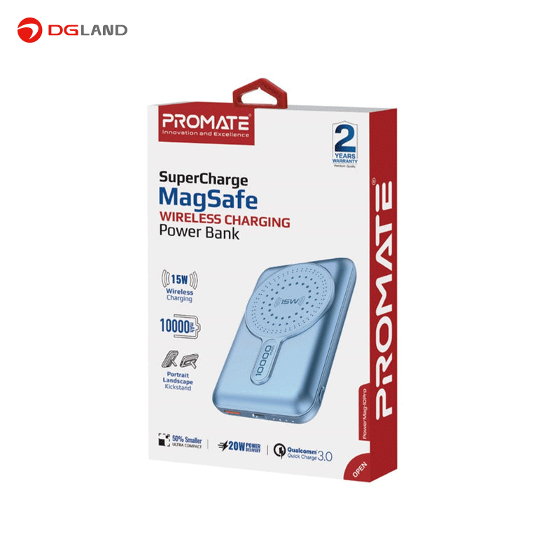 شارژر همراه پرومیت مدل PowerMag-10pro ظرفیت 10000 میلی آمپر ساعت شارژر همراه پرومیت مدل PowerMag-10pro ظرفیت 10000 میلی آمپر ساعت