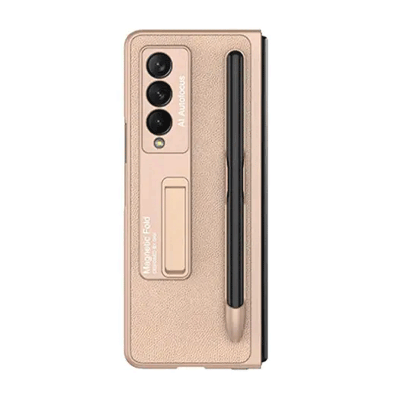 کاور چرمی سامسونگ مدل GKK مناسب برای گوشی موبایل Galaxy Z Fold 3 کاور چرمی سامسونگ مدل GKK مناسب برای گوشی موبایل Galaxy Z Fold 3