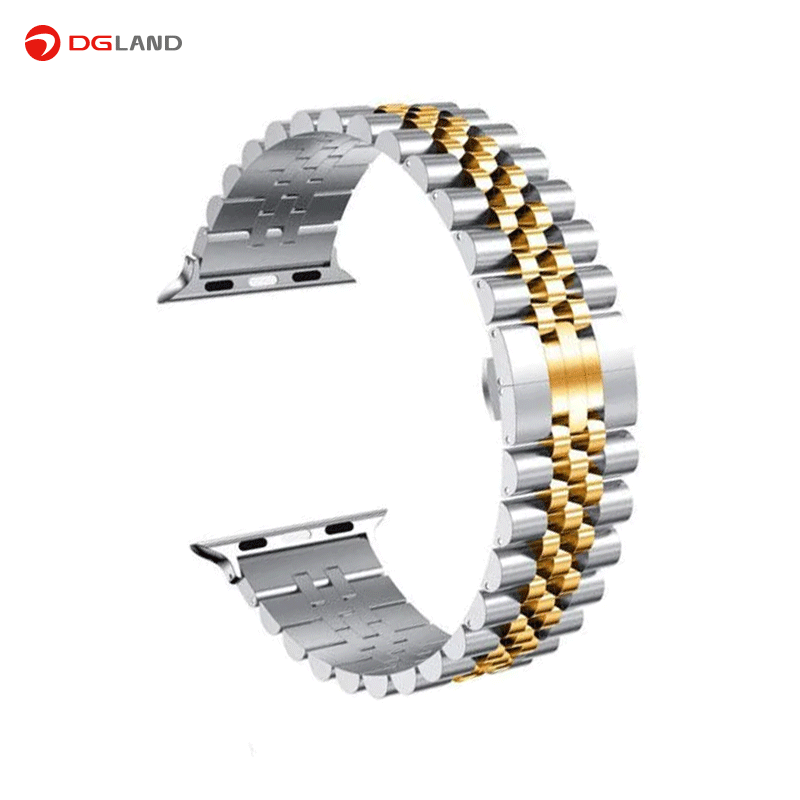 بند ساعت هوشمند مدل Rolex 5 Bead مناسب برای ساعت اپل سایز 42-44-45mm بند ساعت هوشمند مدل Rolex 5 Bead مناسب برای ساعت اپل سایز 42-44-45mm