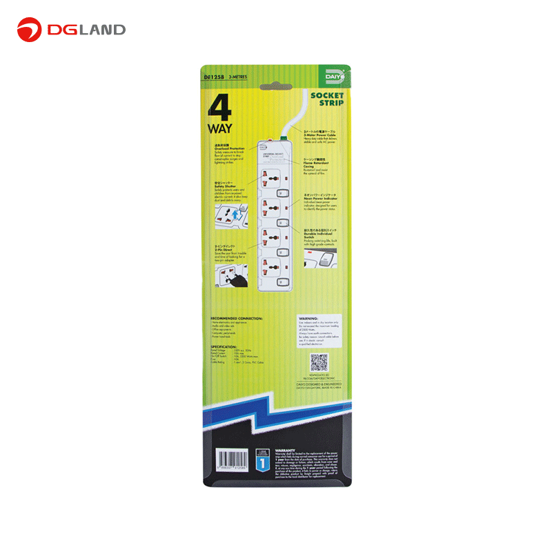 چندراهی برق و محافظ ولتاژ دایو مدل DE1258 چندراهی برق و محافظ ولتاژ دایو مدل DE1258