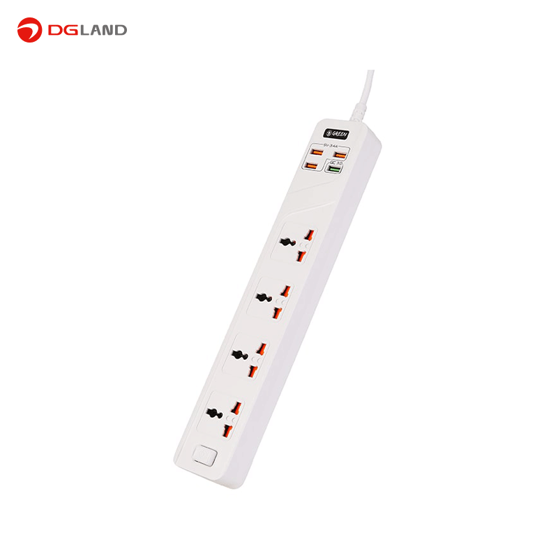 چند راهی و محافظ برق گرین مدل 3000w power sooket-3.4A چند راهی و محافظ برق گرین مدل 3000w power sooket-3.4A