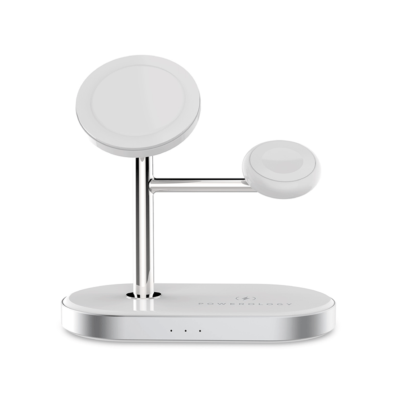شارژر بی سیم پاورولوژی مدل 3in1 Magsafe Charging Dock شارژر بی سیم پاورولوژی مدل 3in1 Magsafe Charging Dock