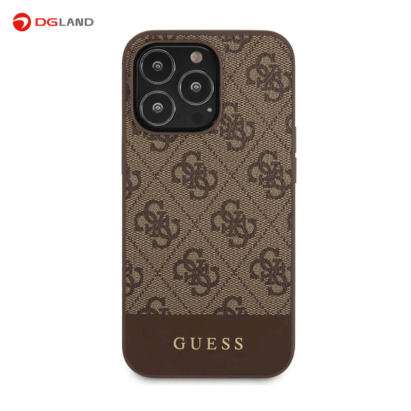 کاور iPhone 13 pro طرح Guess PCTPU 4G PU Case With Bottom Stripe Metal Logo کاور iPhone 13 pro طرح Guess PCTPU 4G PU Case With Bottom Stripe Metal Logo