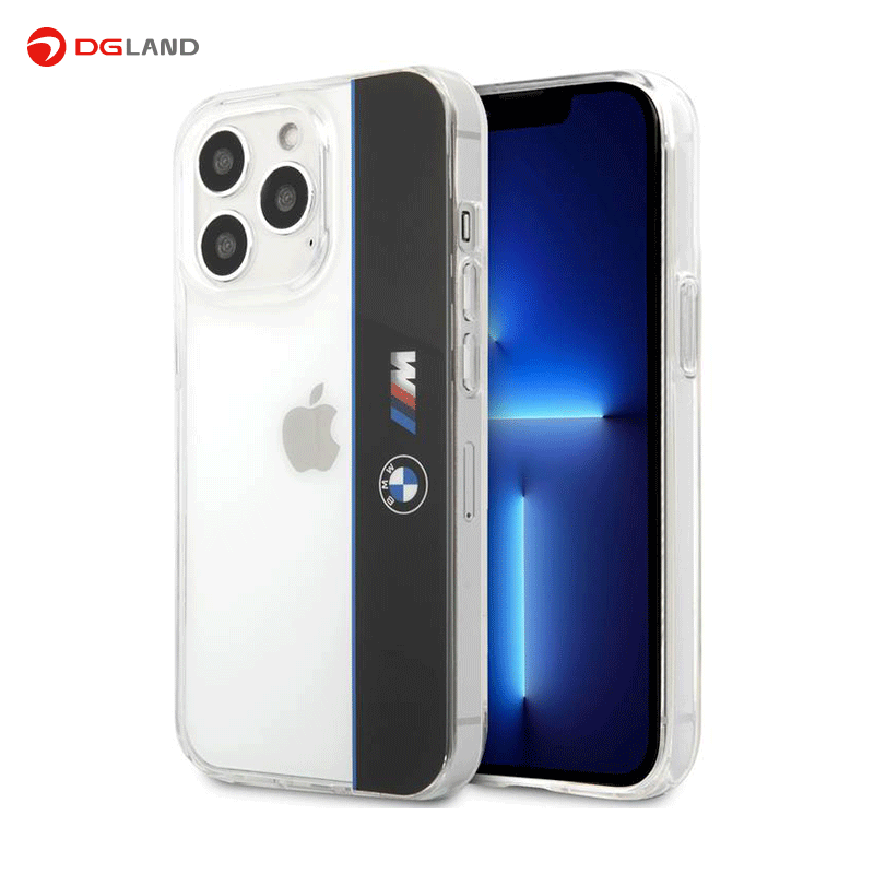 کاور iPhone 13 pro طرح BMW M Collection PC-TPU Hard Case Vertical Blue Line & Black Stripe کاور iPhone 13 pro طرح BMW M Collection PC-TPU Hard Case Vertical Blue Line & Black Stripe