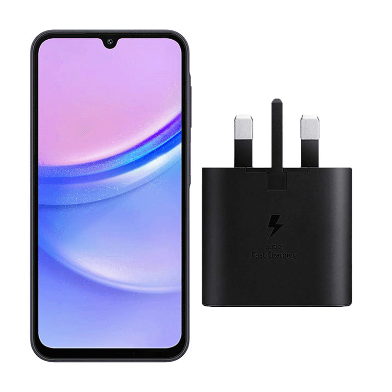 پکیج گوشی موبایل سامسونگ مدل Galaxy A15 ظرفیت 128 گیگابایت و رم 6 گیگابایت- ویتنام به همراه شارژر سامسونگ مدل EP-TA800NBEGGB اروپایی پکیج گوشی موبایل سامسونگ مدل Galaxy A15 ظرفیت 128 گیگابایت و رم 6 گیگابایت- ویتنام به همراه شارژر سامسونگ مدل EP-TA800NBEGGB اروپایی