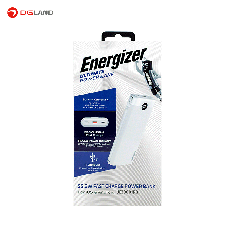 شارژر همراه انرجایزر مدل UE30001PQ ظرفیت 30000 میلی آمپر ساعت شارژر همراه انرجایزر مدل UE30001PQ ظرفیت 30000 میلی آمپر ساعت