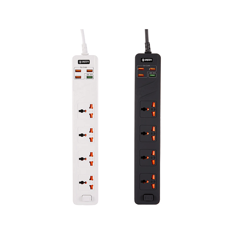 چند راهی و محافظ برق گرین مدل 3000w power sooket-3.4A