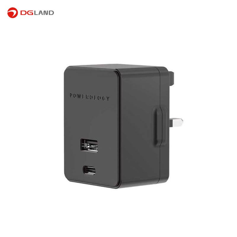 شارژر پاورولوژی مدل POWEROLOGY PPDUKLBK به همراه کابل تبدیل لایتنینگ شارژر پاورولوژی مدل POWEROLOGY PPDUKLBK به همراه کابل تبدیل لایتنینگ