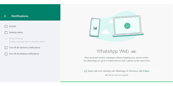 WhatsApp-Web-Notificationsفاصله‌گرفتن از واتساپ بدون حذف برنامه
