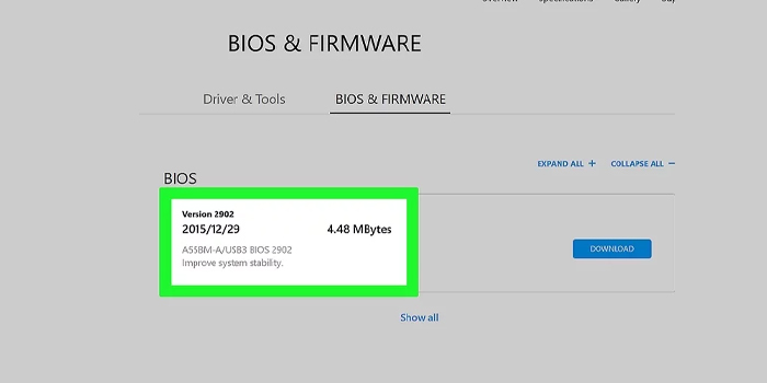 تب BIOS & FIRMWARE-به روزرسانی بایوس لپ‌تاپ ایسوس