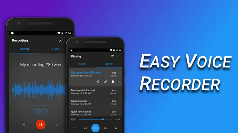 برنامه Easy Voice Recorder Pro - بهترین اپلیکیشن برای ضبط صدا