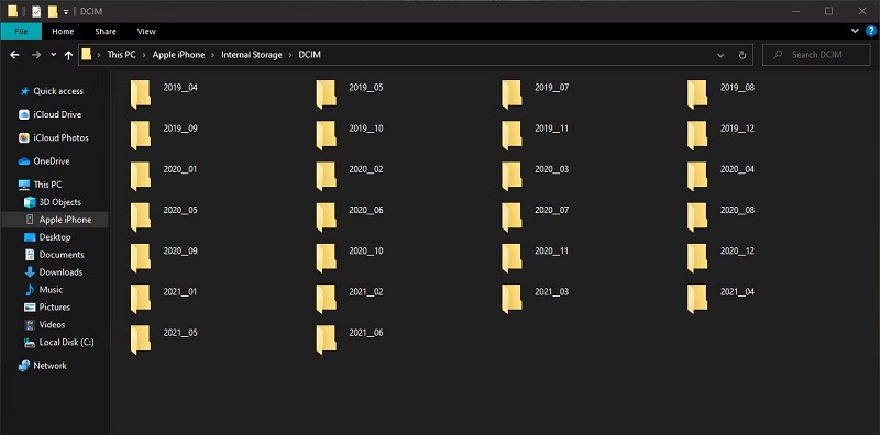 استفاده از File Explorer برای انتقال عکس از آیفون به کامپیوتر