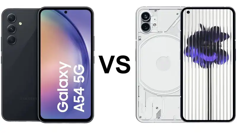  مقایسه گوشی Nothing phone 1 و سامسونگ Galaxy A54