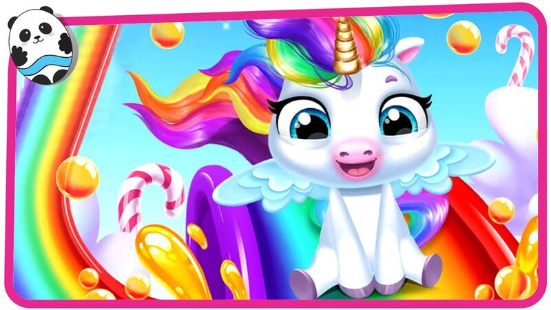 بهترین بازی های دخترانه 2023 برای اندروید و iOS-My Baby Unicorn - Virtual Pony Pet Care & Dress Up