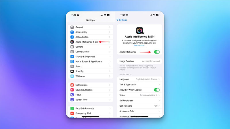 enabling apple intelligence on iOS and iPadOS